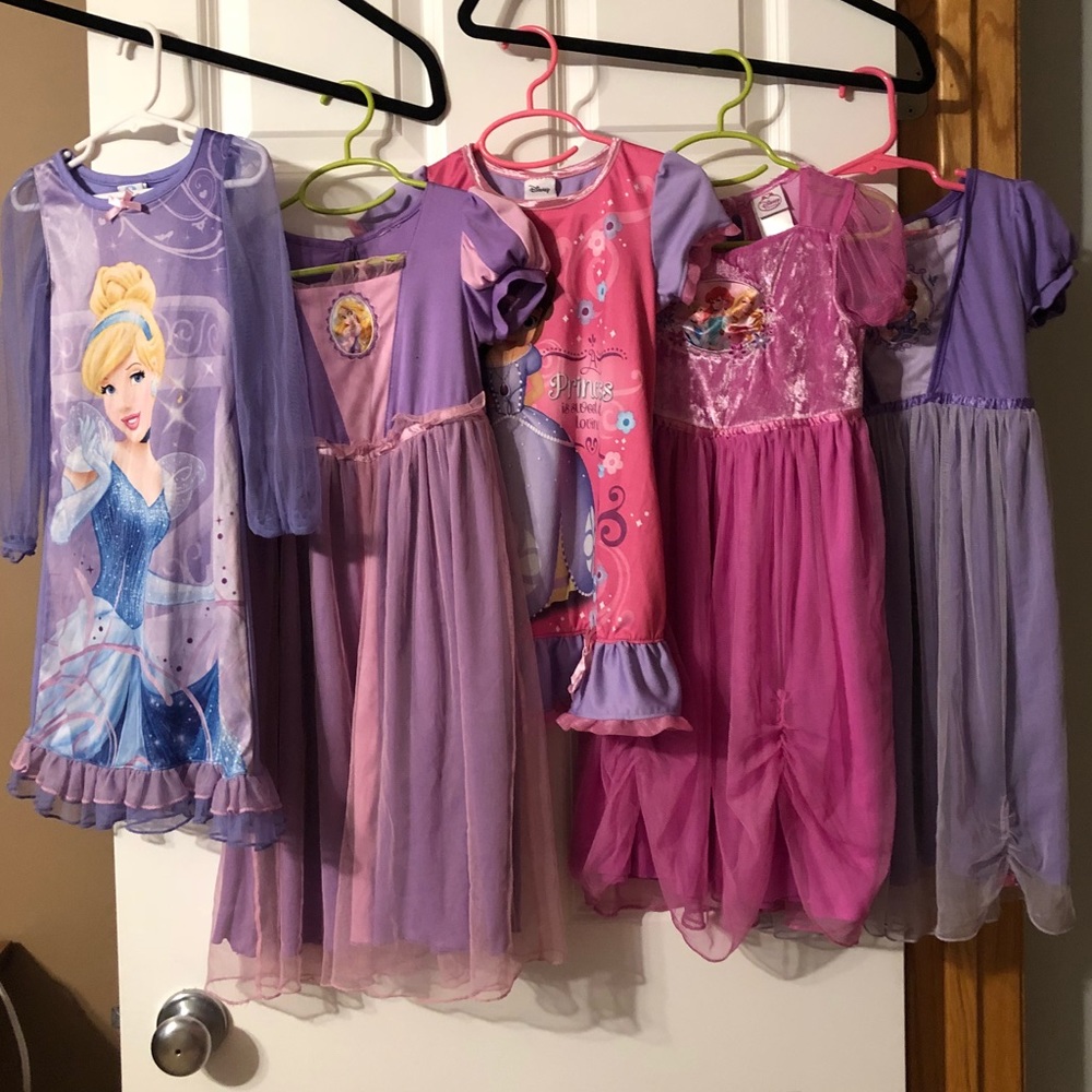 Set of 5- 4T Princess Nightgowns